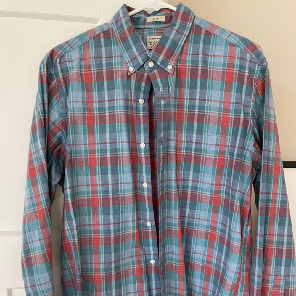 Men's J Crew Casual Button Down Shirt (sz L, slim)